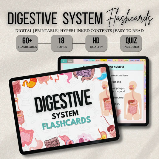Digestive System Flashcards – Hyperlinked Nursing Study Guide (PDF)
