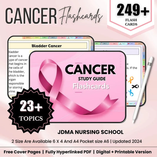 Cancer Flashcards Hyperlinked 249+pages – Nurse Notes (Hyperlinked PDF)
