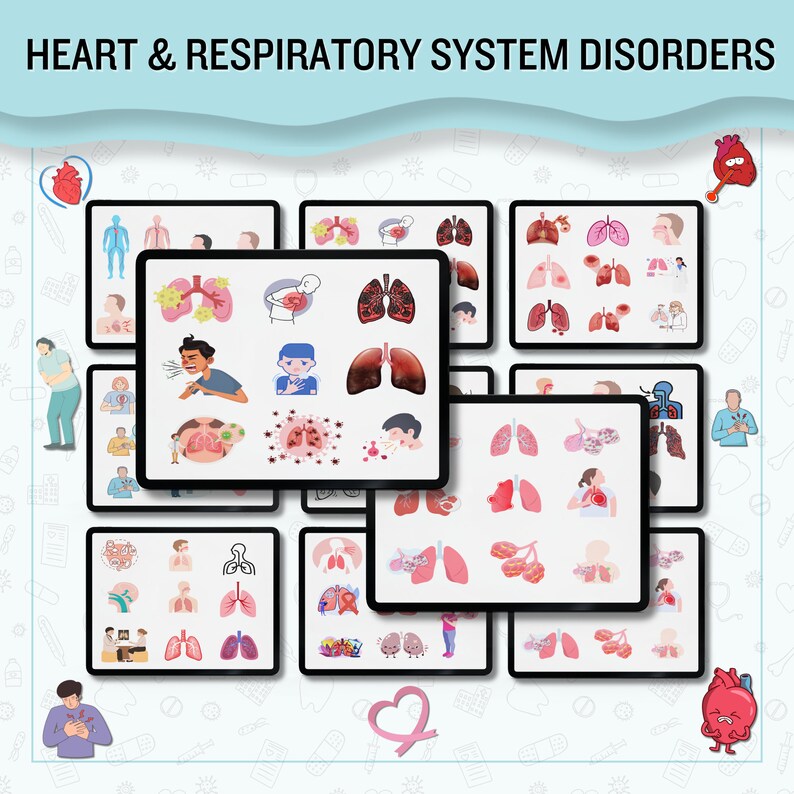 Pathophysiology Stickers 600+ transparent back Ground | Free Digital Papers | Healthcare Sticker | Human Body Sticker | HD PGN file |