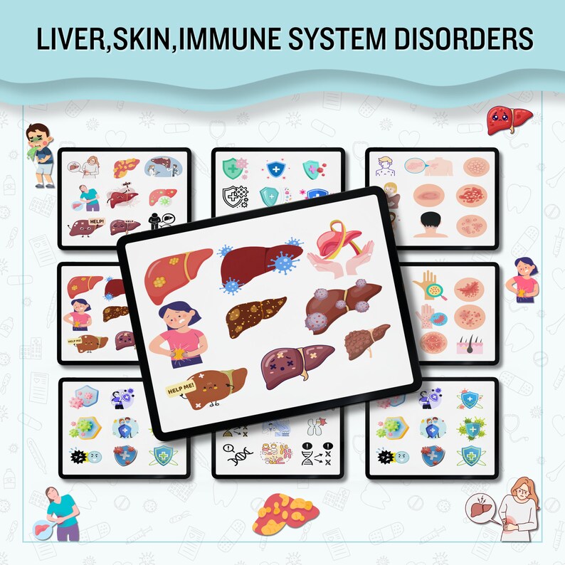 Pathophysiology Stickers 600+ transparent back Ground | Free Digital Papers | Healthcare Sticker | Human Body Sticker | HD PGN file |