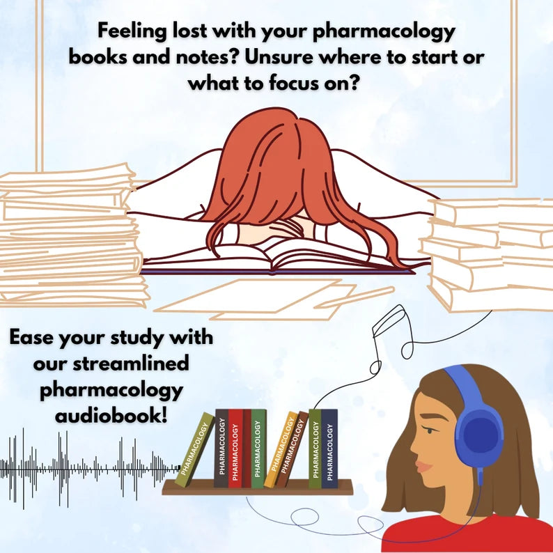 Pharmacology Audiobook | Audio and Video Version | Medication Guide | Easy to Study | Medical Education | Digital Download
