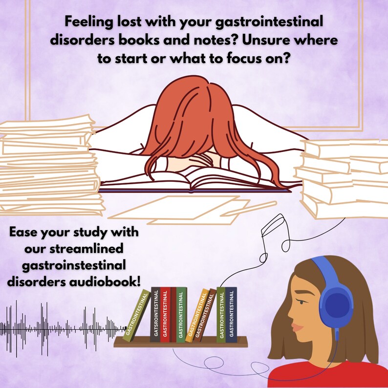 Gastrointestinal Disorders Audiobook | Audio and Video Version | Easy to Study | Nursing Study | Instant Download