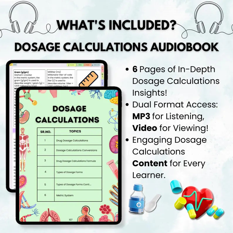 Dosage Calculation Audiobook | Clinical Calculations | Nursing Audiobook | Healthcare Professionals | Nursing Students