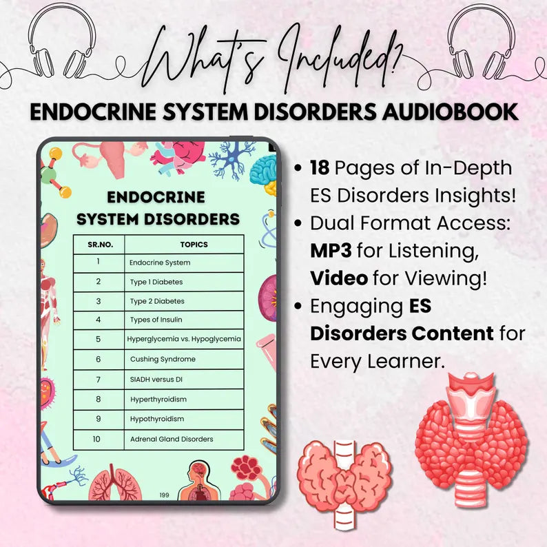 Endocrine Disorders Audiobook Bundle | Endocrinology Study Aid | Nursing School Audiobook | Medical Exam Prep | Patient Care Education