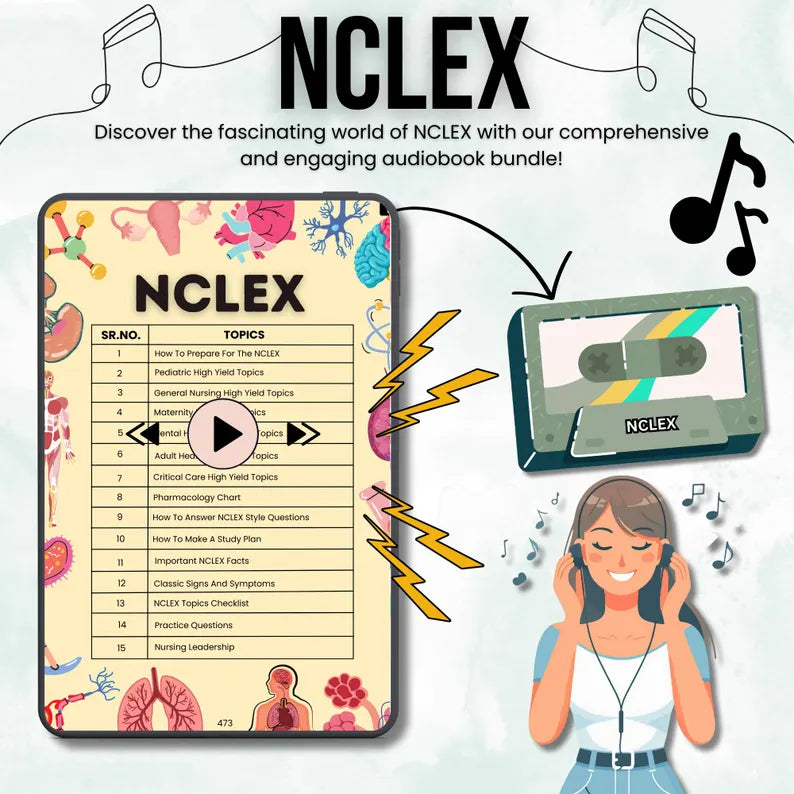 NCLEX Audiobook | Nursing Exam Review Audiobook | Next Gen NCLEX | NCLEX Study Guide | Nursing Exam Prep | Instant Download