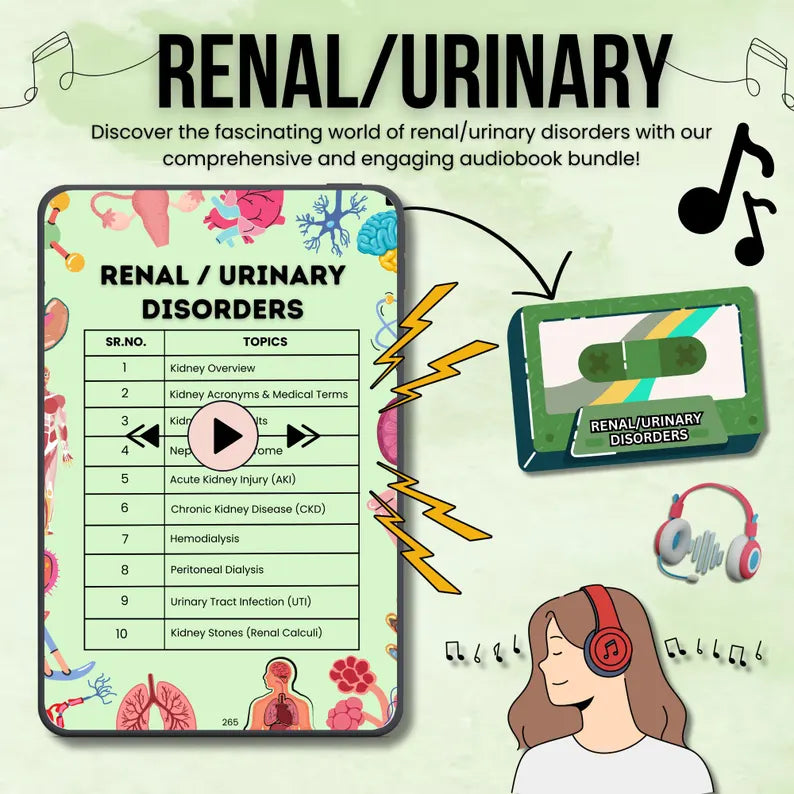 Urinary Disorder Audiobook | Nursing Study Guide | Urinary System Audiobook | Nursing Exam Prep | Digital Download | Audiobook for Nursing