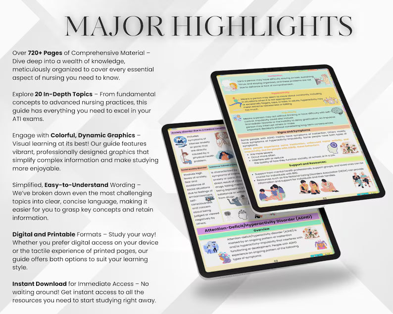 ATI Comprehensive Bundle Hyperlinked | Ultimate Study Guide | ATI Exam Prep | Nursing Study Guide | Nursing School