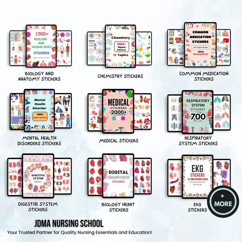 11580+ Medical Stickers Mega Bundle | Goodnotes Stickers | Nurse Stickers | Human Body Sticker | Free Digital Paper | Pre-cropped | HD PNG