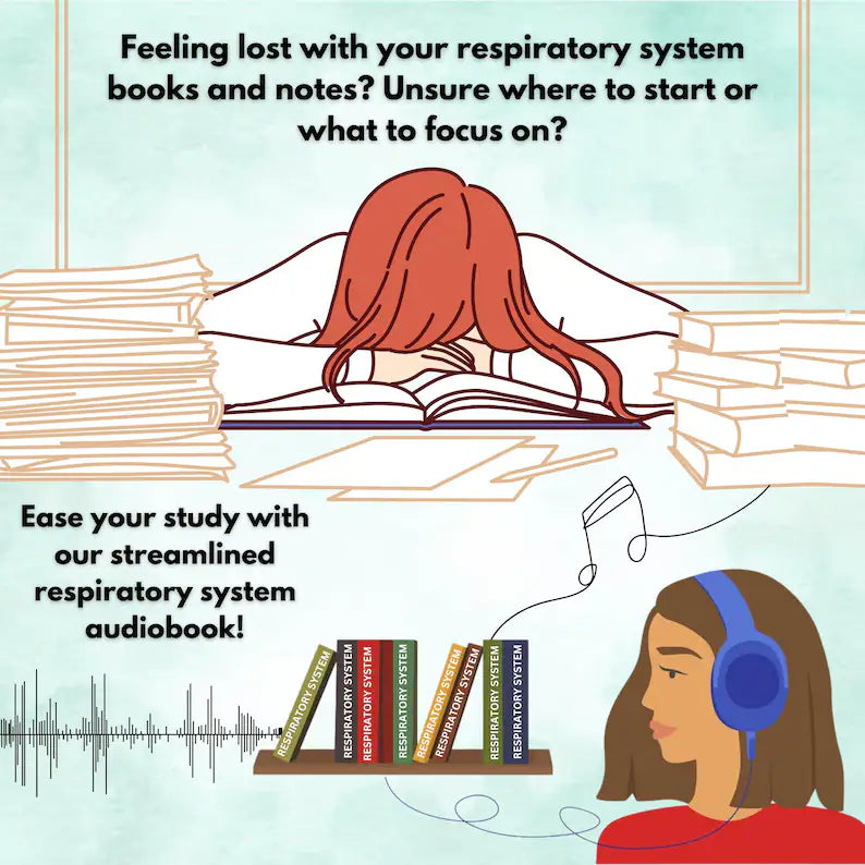 Respiratory Audiobook, Pulmonary Study Guide, Nursing Exam Prep Audio, Respiratory Care Study Aid, NCLEX Respiratory Prep, Digital Download