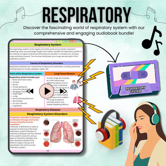 Respiratory Audiobook, Pulmonary Study Guide, Nursing Exam Prep Audio, Respiratory Care Study Aid, NCLEX Respiratory Prep, Digital Download