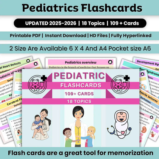 Pediatrics Nursing Flashcards – 109+ Card Study Guide (PDF)