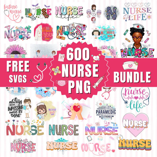 Nurse PNG Bundle – 598+ Nursing Sublimation Designs