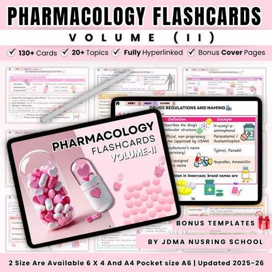 Pharmacology Flashcards Volume II – Nursing Drug Study Cards (PDF)