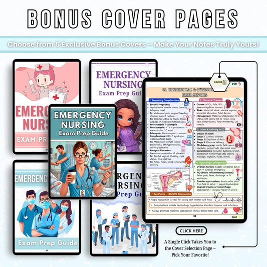 Emergency Nursing Certification Study Guide | Exam Prep Workbook for Nurses | 80-Page Printable PDF | Hyperlinked Digital Download