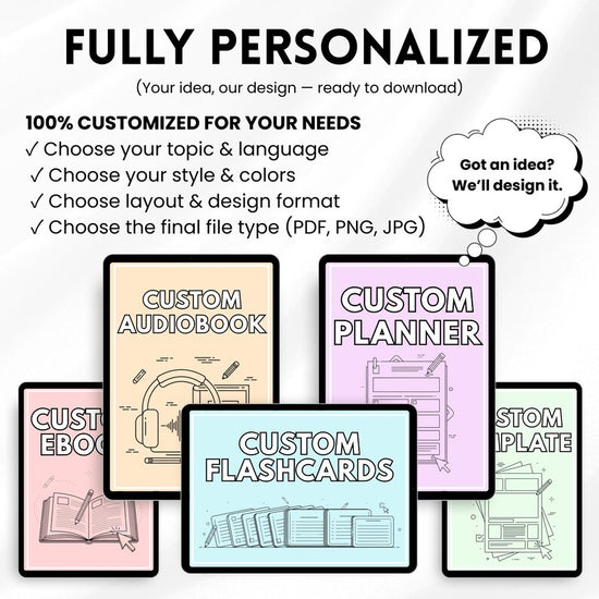 Personalized Digital Design | Custom eBooks, Planners & Printable Templates
