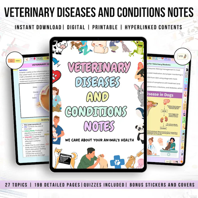 Veterinary Diseases and Conditions Bundle, Updated 2026-27, Animal Disease Study Guide, Veterinary Study, Veterinary Nurse, Vet Medical