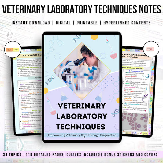 Veterinary laboratory Techniques Notes 34 Topics Included (PDF)