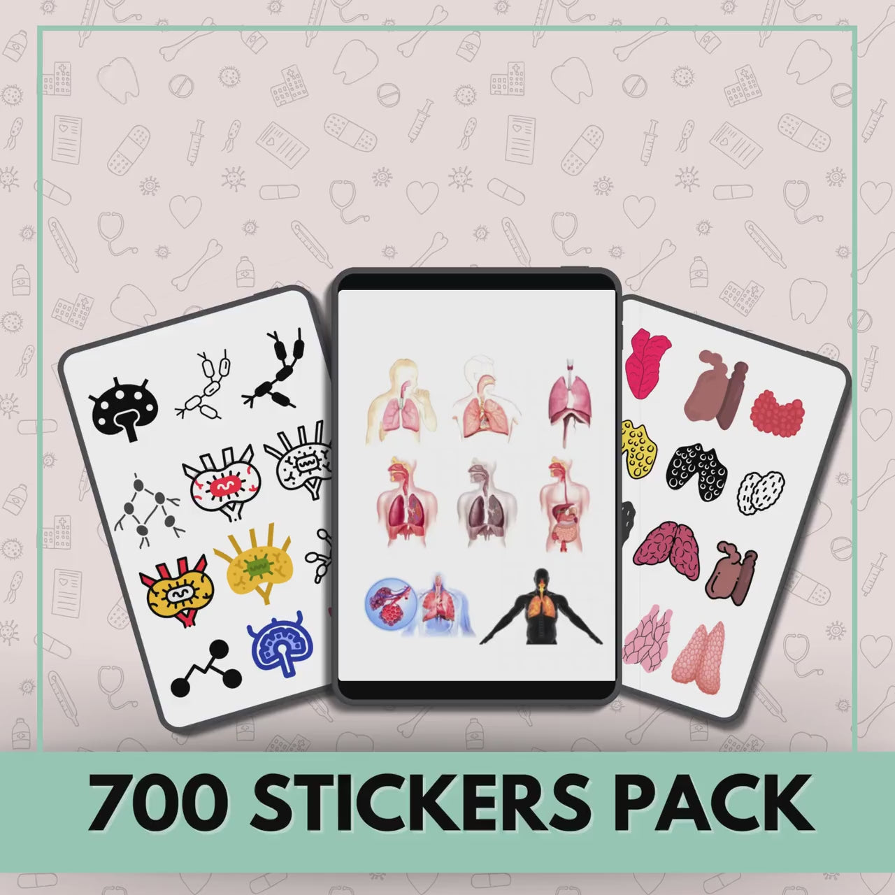 Respiratory System Sticker Bundle Pre-Cropped | Sticker Bundle 700 | Nursing Study | Human Body Stickers | Note Taking | Goodnotes Stickers