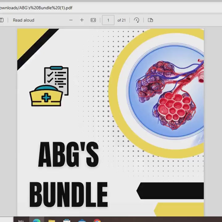 ABGs Bundle 21 Pages | Nursing Study Guide | Arterial Blood Gases | Nursing Notes | (ABGs) Study Guide | Pharmacology Study Guide
