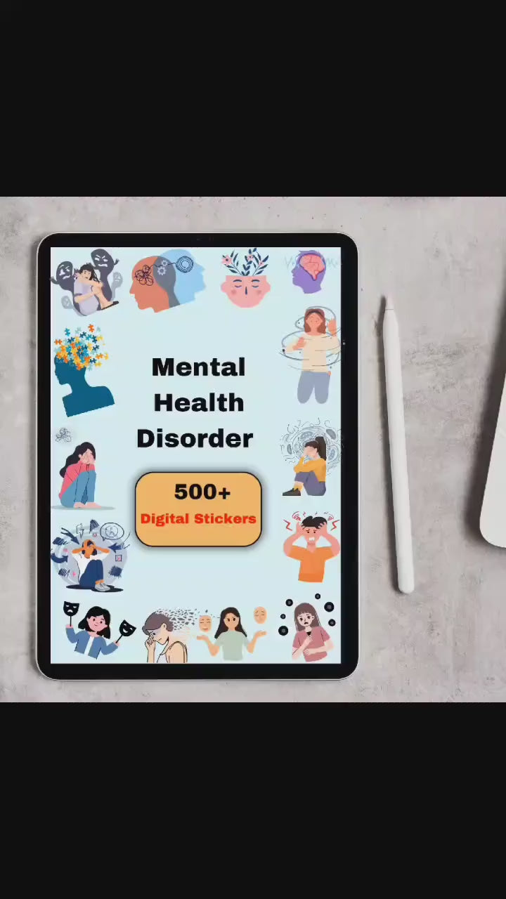 Mental Health Disorder Stickers | Disorder Stickers | Nursing Study Guide | Health Disorder | Study Guide | Digital Download
