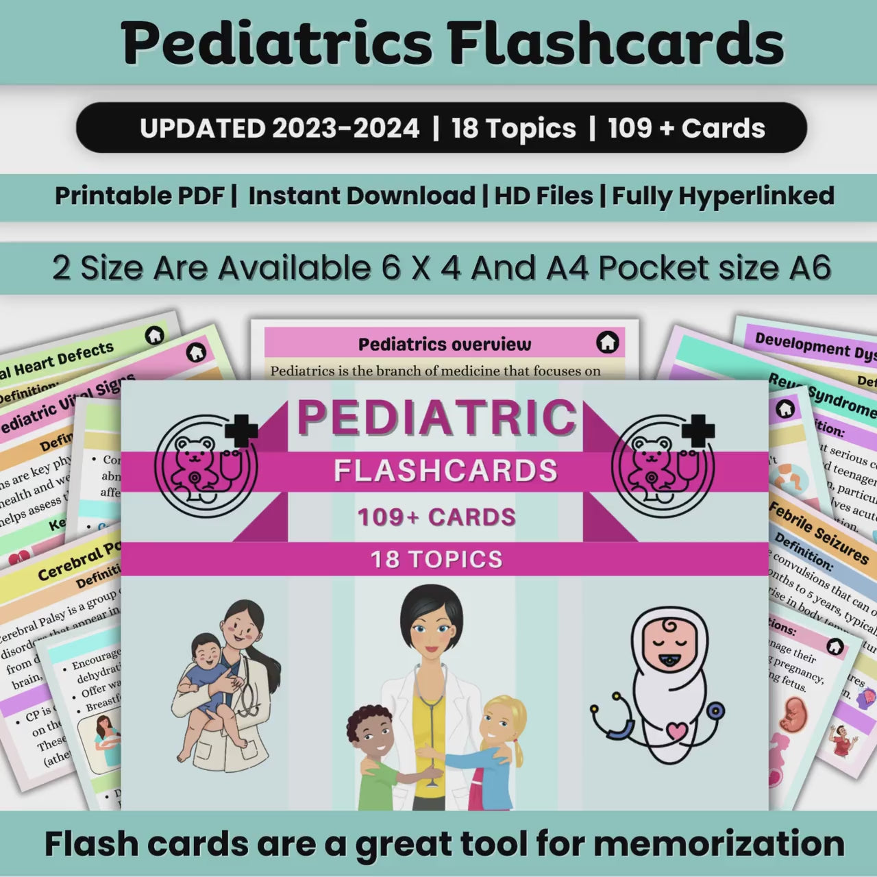 Pediatrics Flashcards 109+Cards Pages | Pediatrics Note | Nursing Student Study Guide PDF | Nursing Notes | Pediatrics Nursing Flashcard
