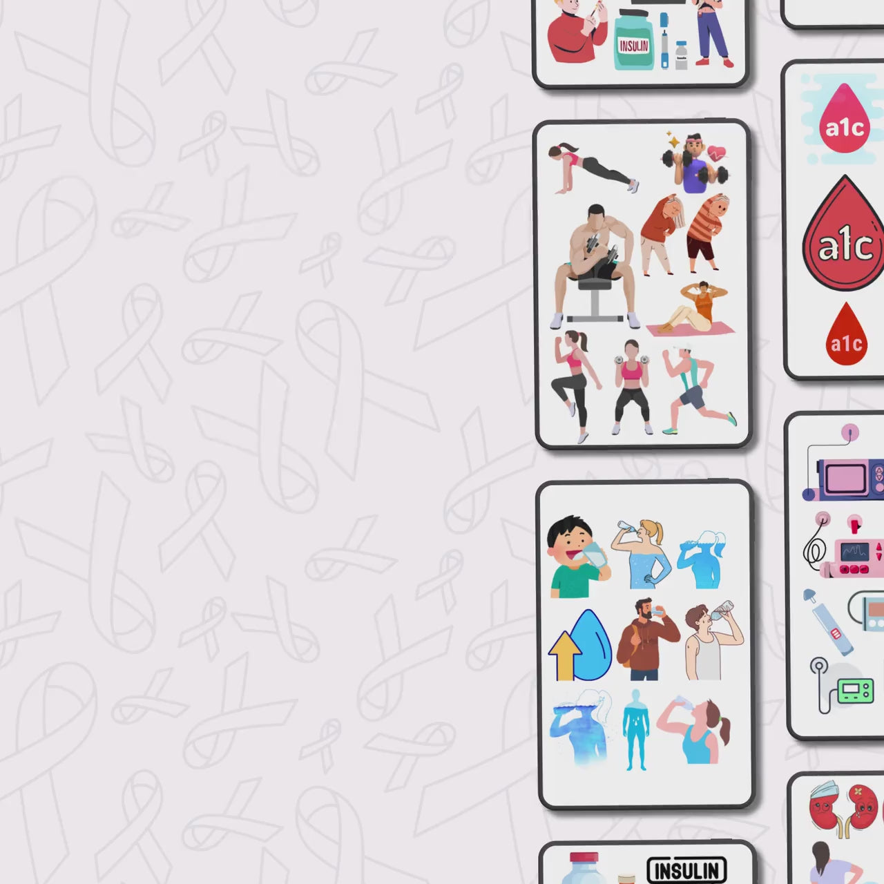 Diabetes SVG’s 650+ Bundle | Human Body Svg | Nursing Stickers | Svg Bundle | Instant Download | Note Taking | Seamless svg | Digital Papers