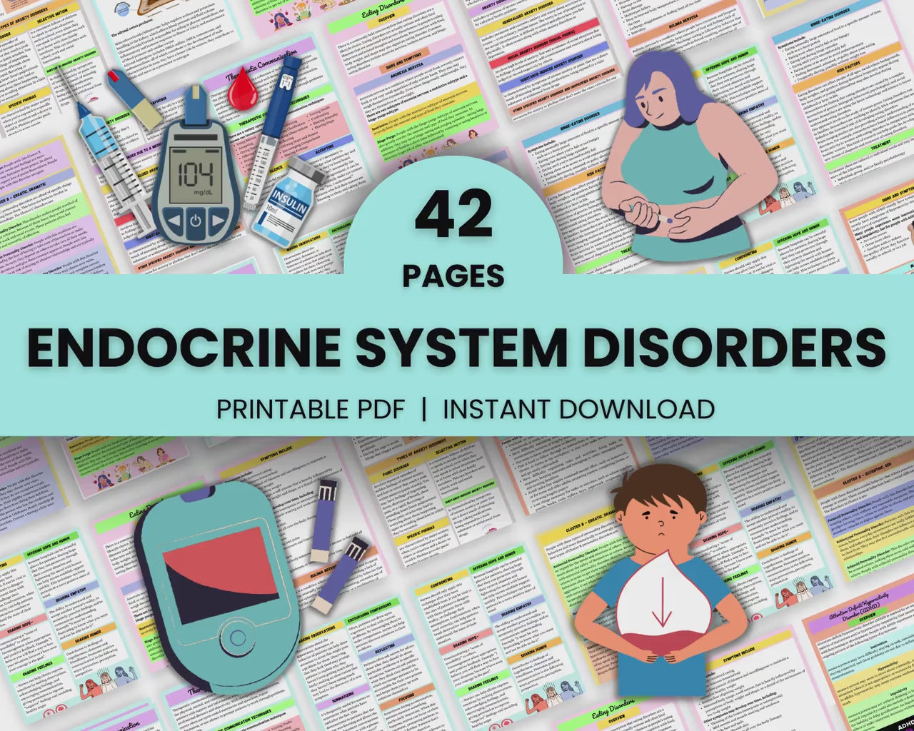 Endocrine System Bundle42page | Nursing Study Guide | Endocrine Med Surg | Endocrine Note | Instant Download | PDF File | Endocrine Disorder
