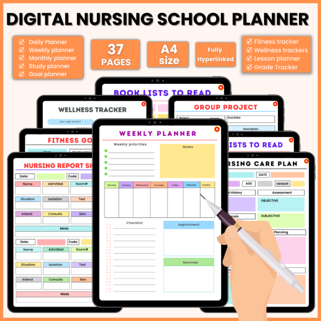 Digital Nursing school planner 1080 x 1080