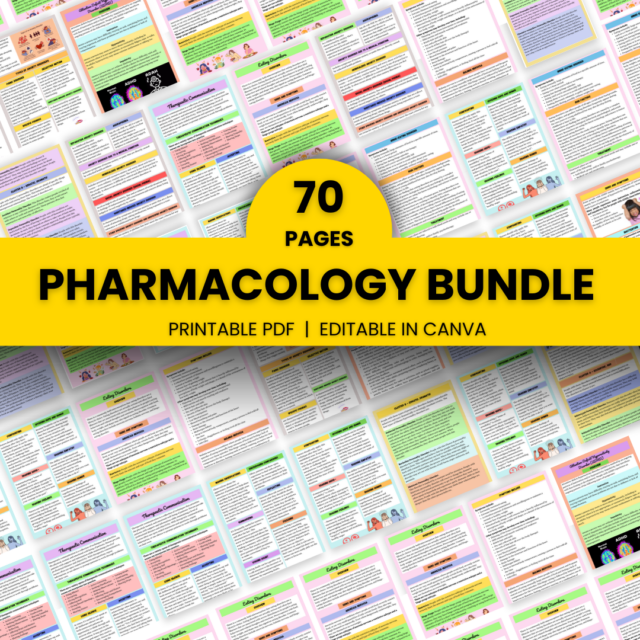 Pharmacology Bundle 70 pages Editable 1080 x 1080