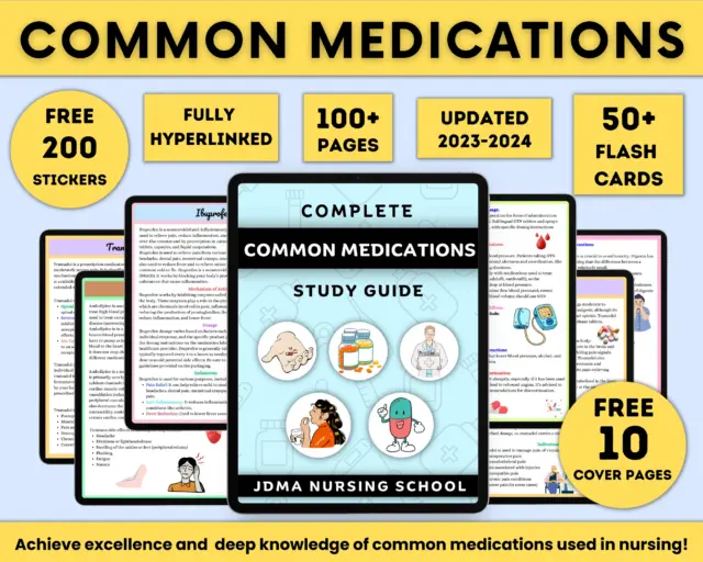 Comprehensive common medications study guide