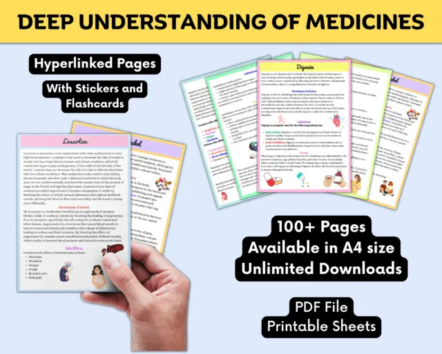 Nursing pharmacology study guide for common drugs