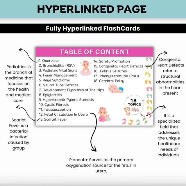 Pediatrics Flashcards 109+Cards Pages | Pediatrics Note | Nursing Student Study Guide PDF | Nursing Notes | Pediatrics Nursing Flashcard - Image 3