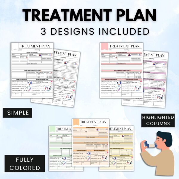 Treatment Plan Nursing School Practice Sheets Editable Printable Patient Care - Image 4