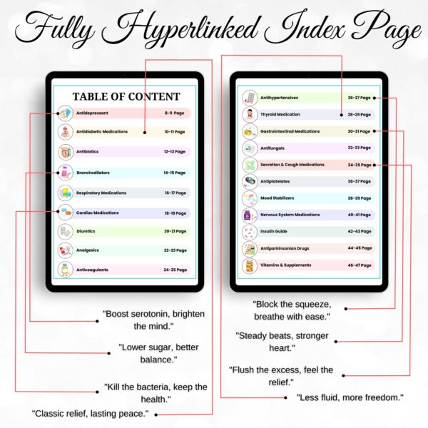 53+ Pharmacology Cheat Sheets Bundle with Free Stickers & Flashcards, Fully Hyperlinked, UPDATED 2025-26, Pharmacology Note, Nursing Student - Image 3