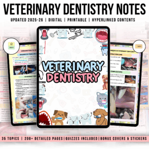 Veterinary Dentistry Notes Hyperlinked Bundle, Vet School Study Notes, UPDATED 2025-26, Vet Dentistry, Instant Download, Vet Dental Notes
