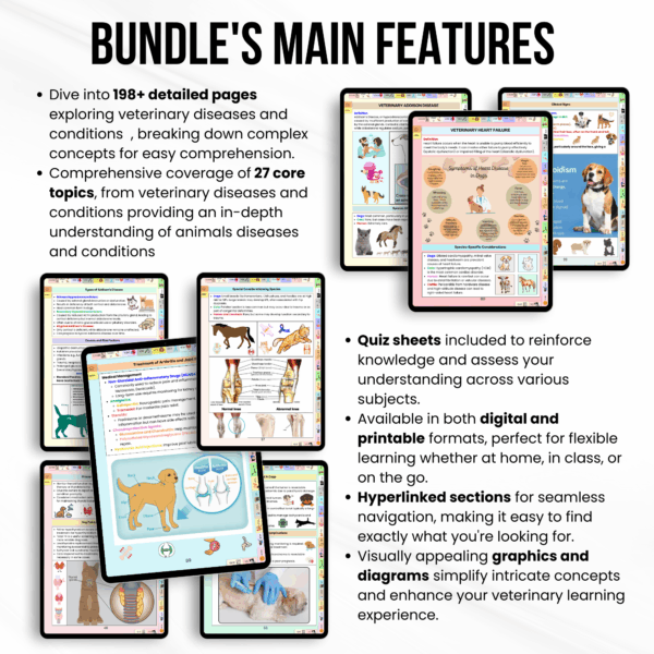 Veterinary Diseases and Conditions Bundle, Updated 2025-26, Animal Disease Study Guide, Veterinary Study, Veterinary Nurse, Vet Medical - Image 3