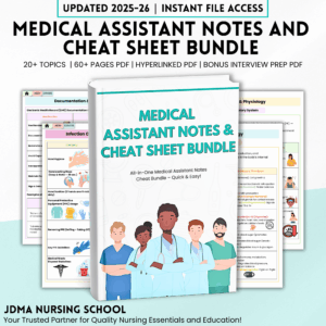 Medical Assistant Notes & Cheat Sheet Bundle, Hyperlinked, Bonus Interview Prep, Med Cheat Sheet, Medical Assistant Toolkit