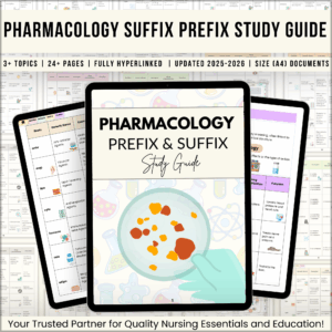 Pharmacology Suffix Perfix Study Guide, Pharmacology Revision, Pharmacology for Beginners, Pharmacology Made Simple Instant Download